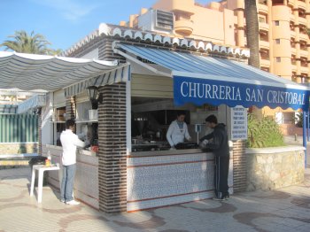 Churros på stranden i i Almunecar