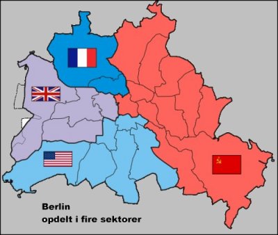 Kort over det delte Berlin