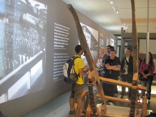Udstilling i det jødiske museum i barak 38 Sachsenhausen