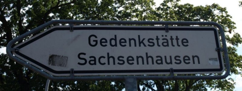 Skilt til Sachsenhausen