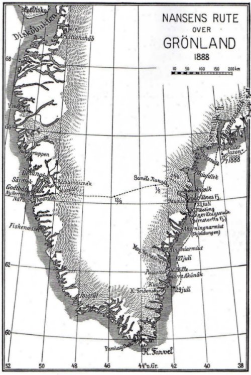 Nansens skitur over Grønland, 1895