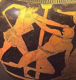 Theseus dræber Minotaurus