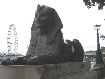 Sfinx ved Kleopatras Nål i London