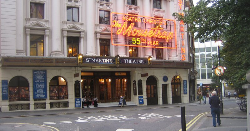 St Martin's Theatre i London, hvor Agatha Christies stykke 'the Mousetrap' har spillet siden 1947