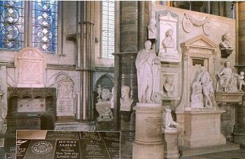 Poets' Corner i Westminster Abbey