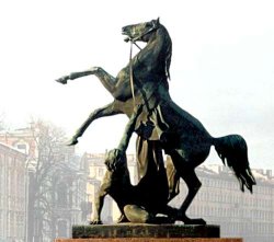Anichkov broen i St. Petersborg