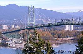 Lions Gate Bridge as seen from Stanley Park, Vancouver