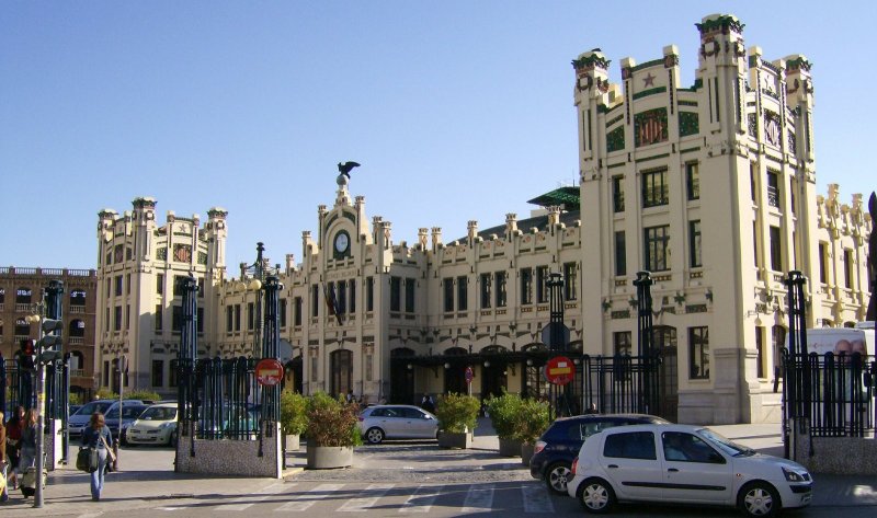 Jernbanestationen Estacion del Norte i Valencia